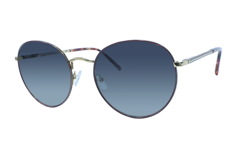 Round Full Rim Metal Sunglasses for Women
