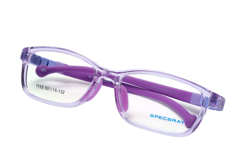 Rectangle Full Rim Eyeglasses For Kids