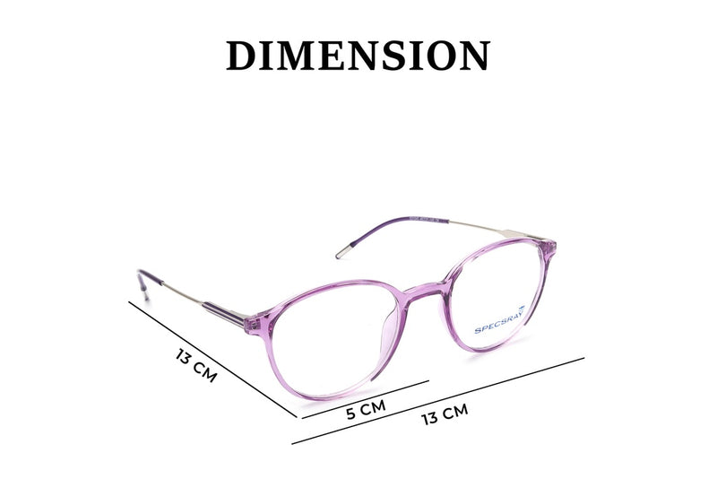 Round Full Rim Eyeglasses For Unisex