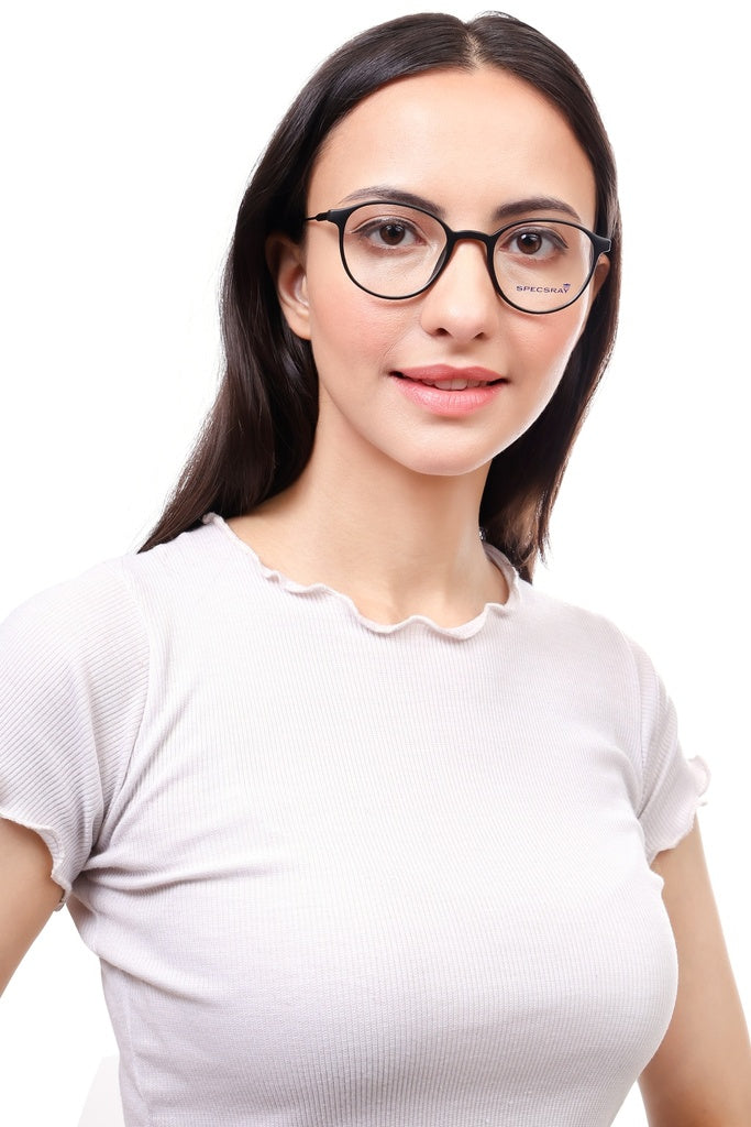 Round Full Rim Eyeglasses For Unisex