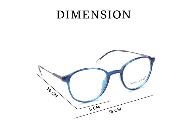 Round Full Rim Eyeglasses For Unisex