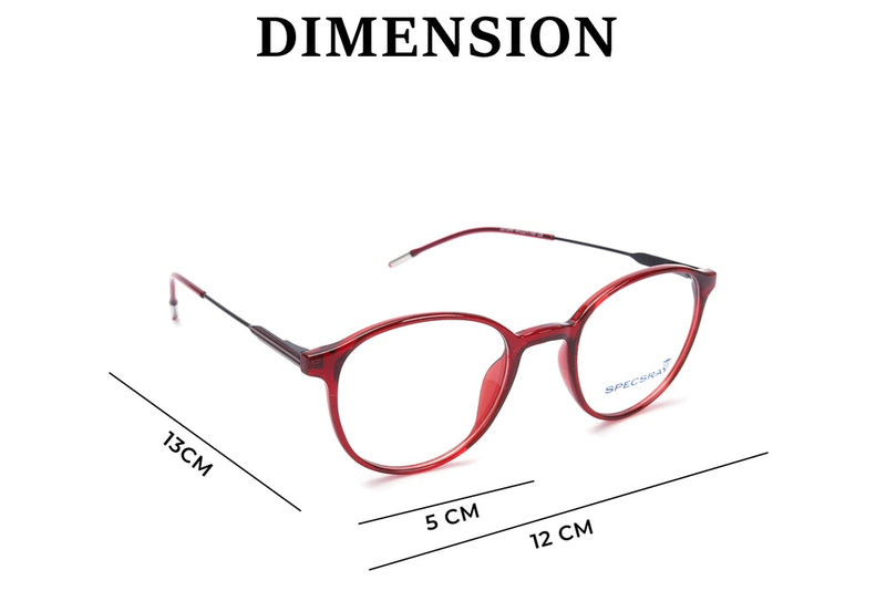 Round Full Rim Eyeglasses For Unisex
