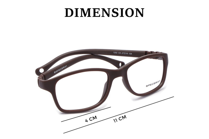 Square Full Rim Eyeglasses For Kids
