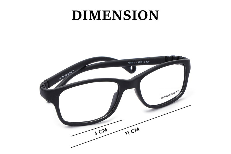 Square Full Rim Eyeglasses For Kids