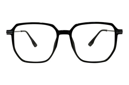 SPECSRAY EYEGLASSES HEXAGON  FULL RIM TR SHEET (Black) [M3705] [4346]