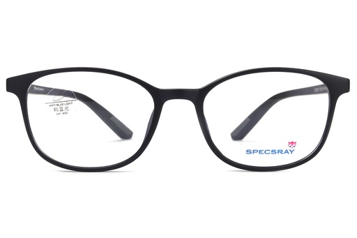 SpecsRay Acetate Oval Full Rim (Matt Black) [QT6517] [1327]