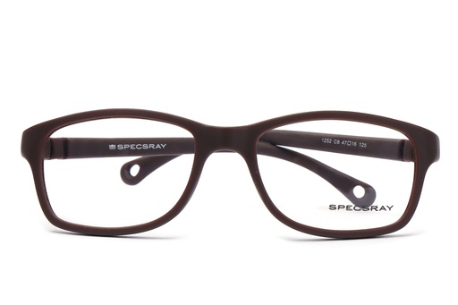 SpecsRay Square Silicon Full Rim (Brown) [1252] [1355]