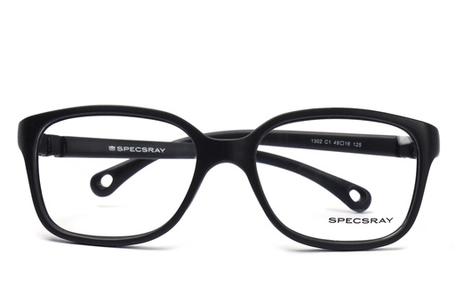SpecsRay Silicon Rectangle Full Rim (Black) [1302] [1361]